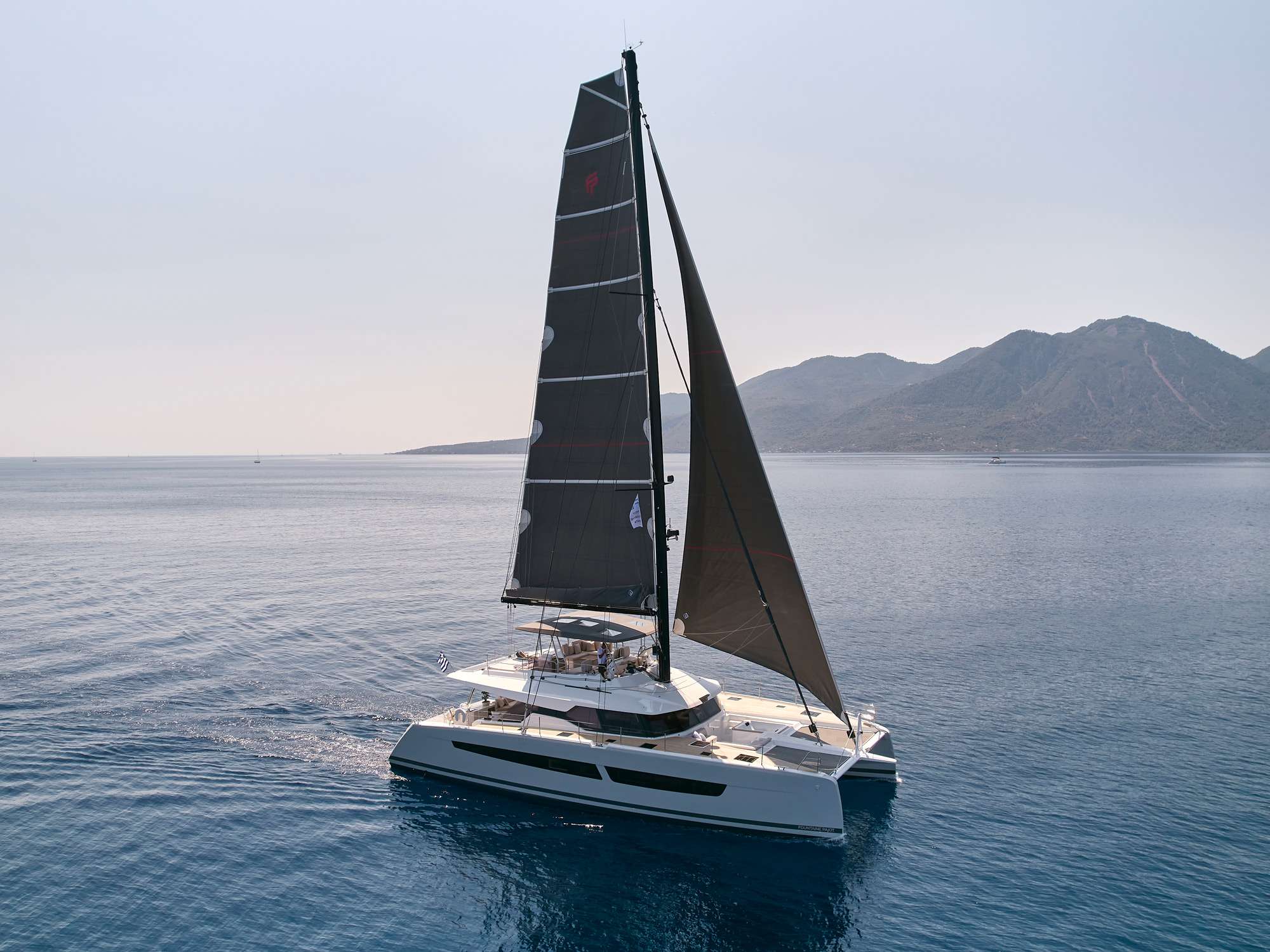 Alexandra II Crewed Fountaine Pajot Alegria 67 Catamaran Charter Sailing in Greece