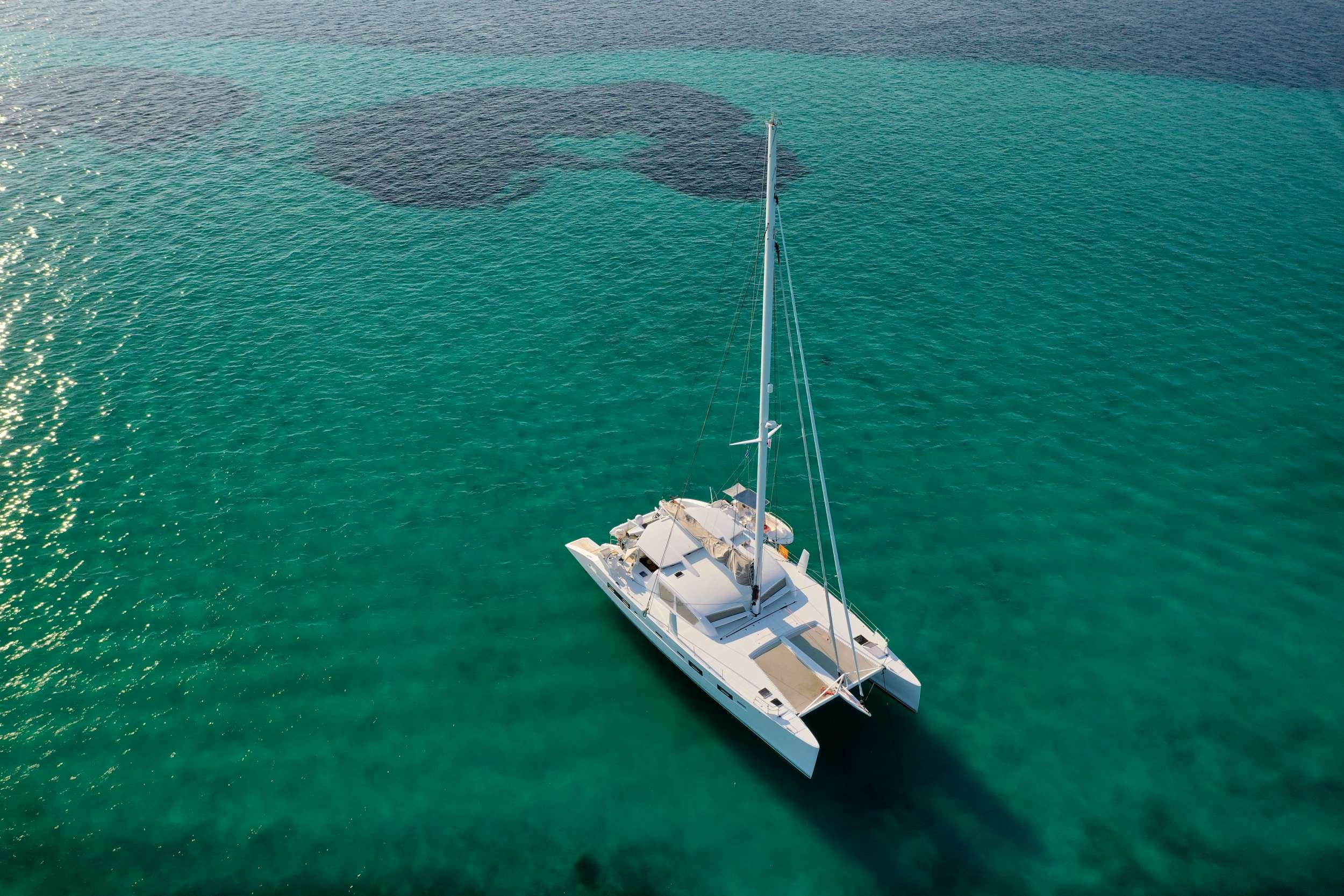 Stadium Crewed Catana Catamaran Charter Sailing Greece.