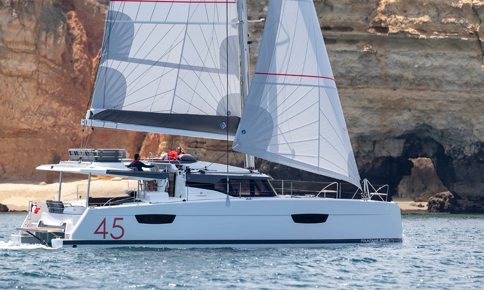 Fountaine Pajot Elba 45 Catamaran Lucky Traveller in the BVI