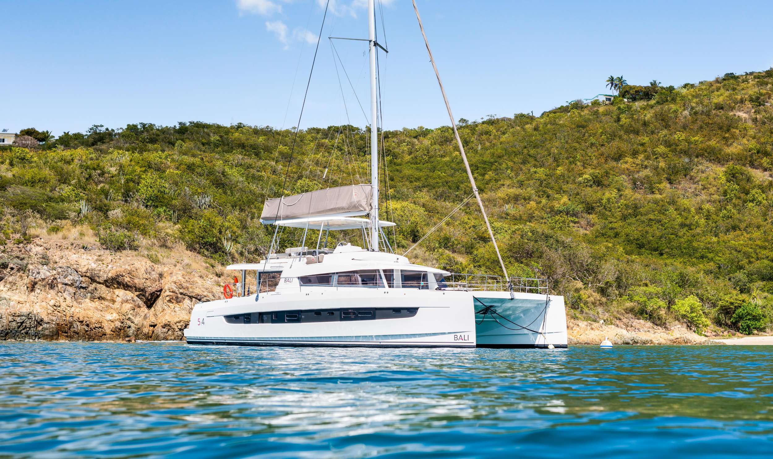 C Sisters Crewed Bali 5.4 Catamaran Charters sailing the USVI