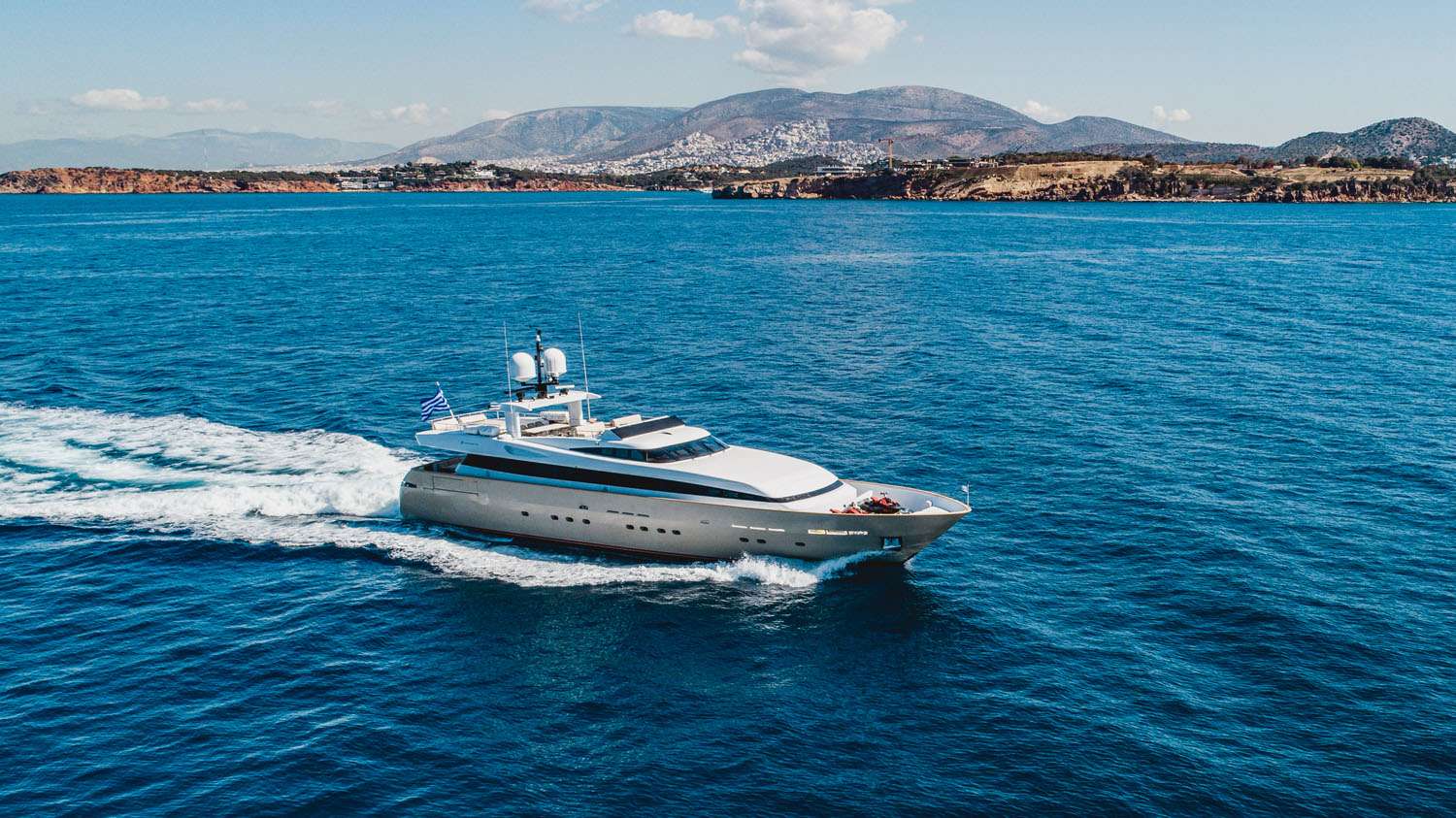 Loana Crewed Baglietto 114 Luxury Yacht Charter Cruising Greece