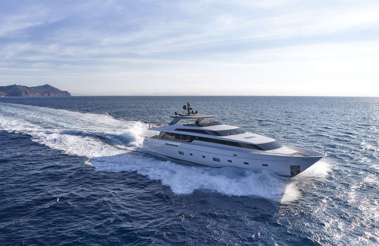 Rare Diamond Luxury Crewed San Lorenzo 106 Yacht Charter Cruising Greece.