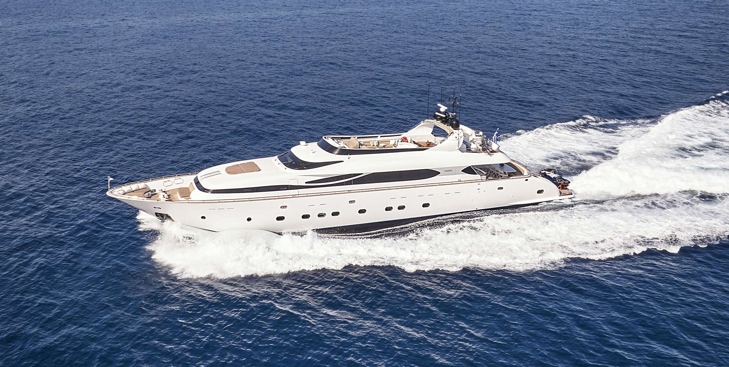 Anasa Luxury Crewed Maiora 115 Yacht Charter Cruising Greece.