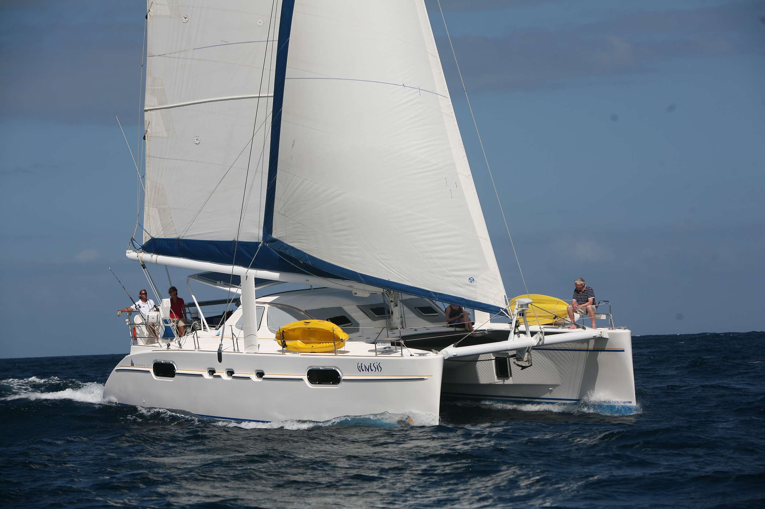 Genesis Crewed Catana 47 Catamaran Charter for couples Sailing the Grenadines