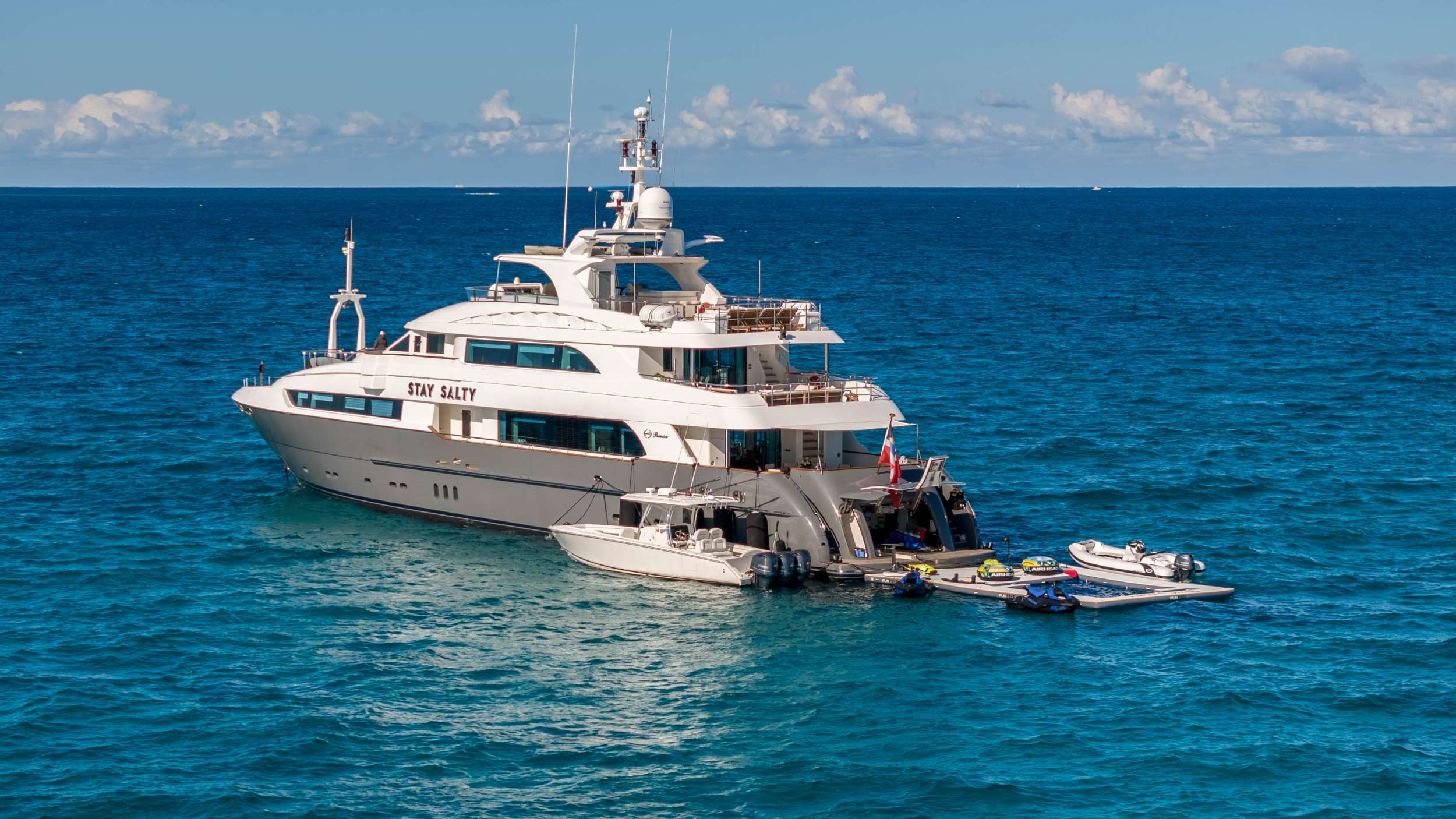 Stay Salty Luxury Horizon 135 Yacht Charter Cruising the Caribbean