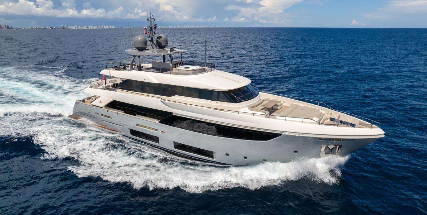 Fifi Ferretti 108 Luxury Yacht Charter Cruising New England