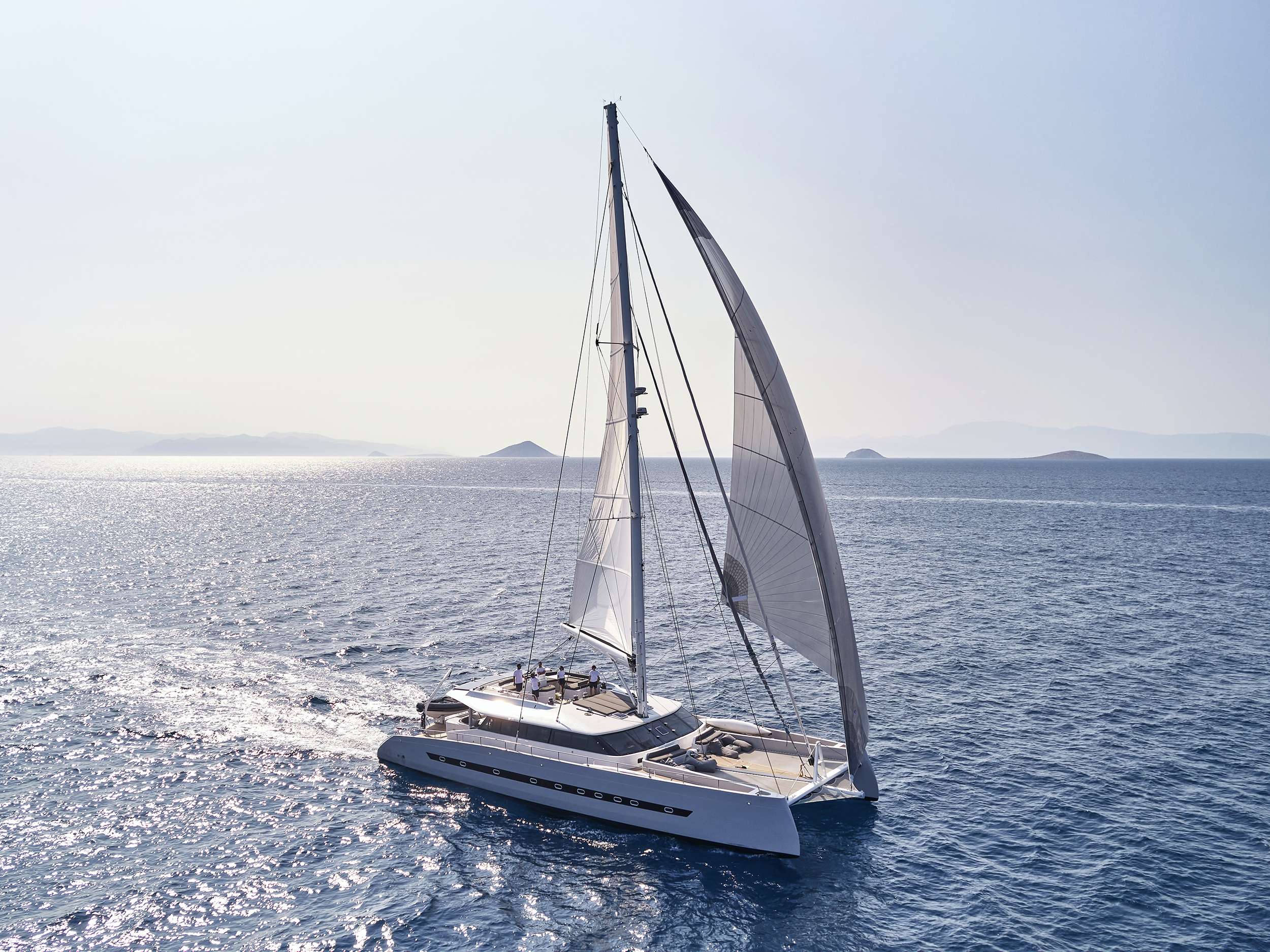 Sameli Crewed Two Oceans 740 Catamaran Charter Sailing Greece