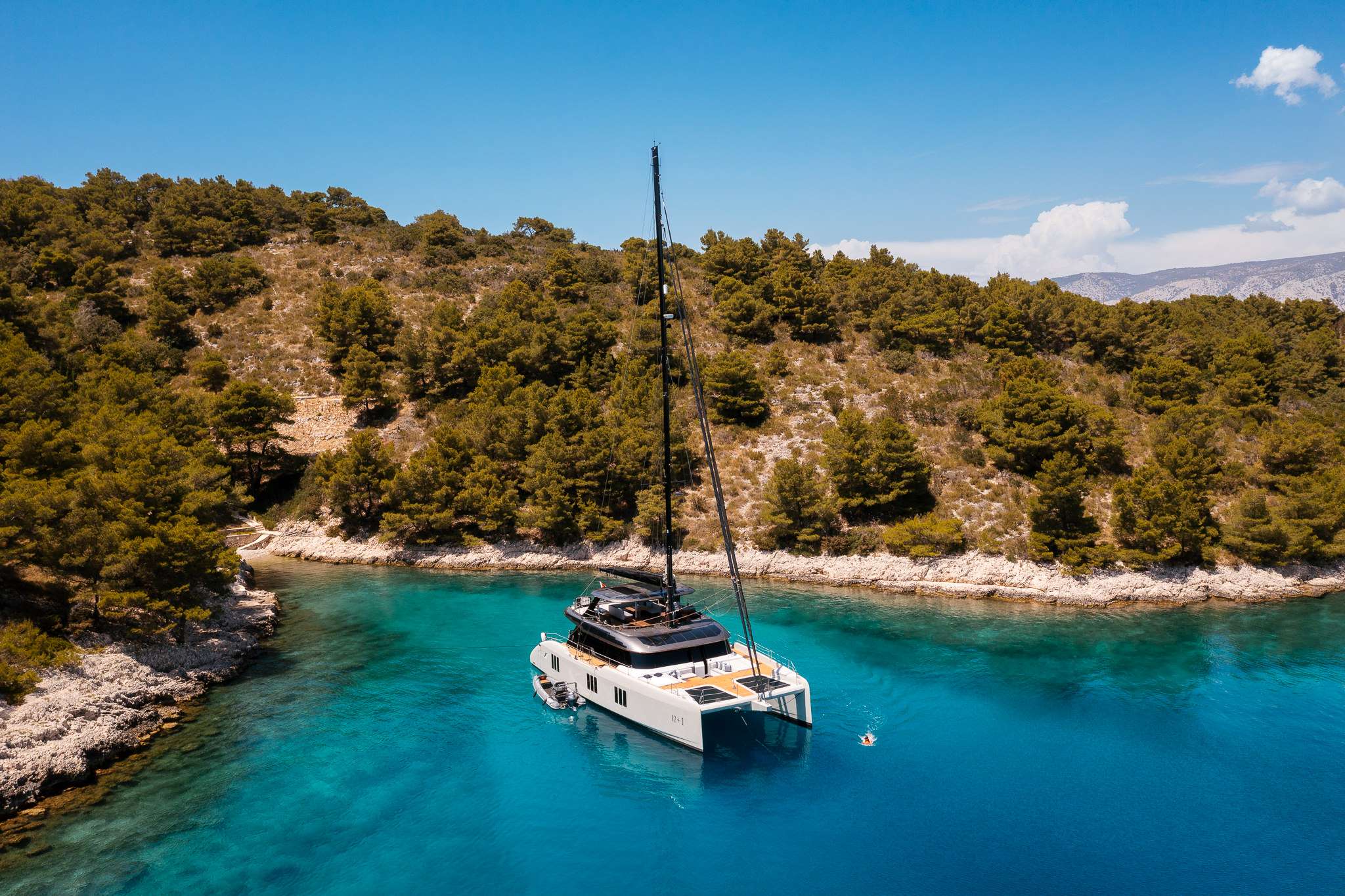 n+1 Crewed Sunreef 70 Catamaran Charter for 8 guests Sailing Croatia