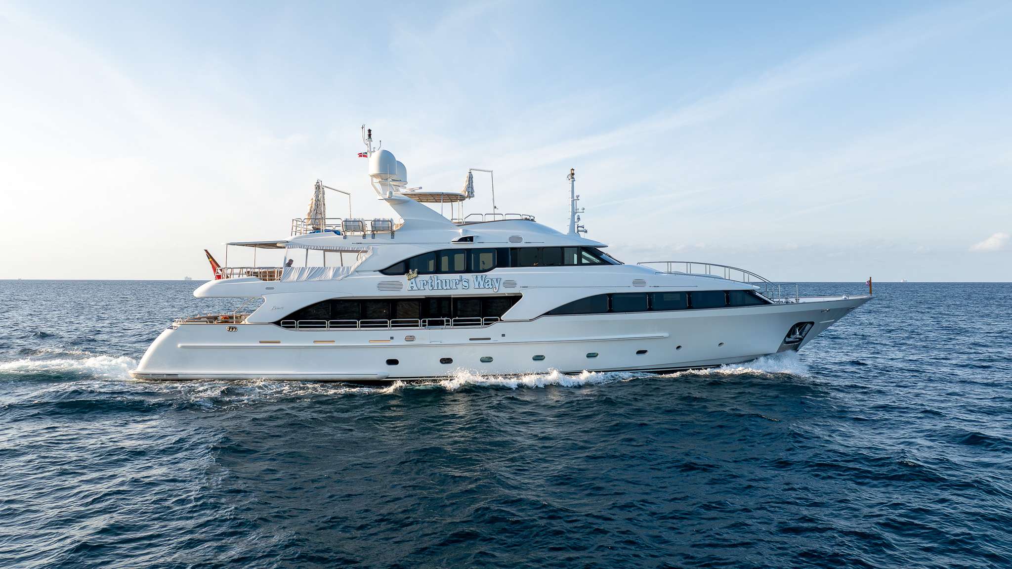 Arthurs Way Benetti 121 Luxury Yacht Charter Cruising the Bahamas