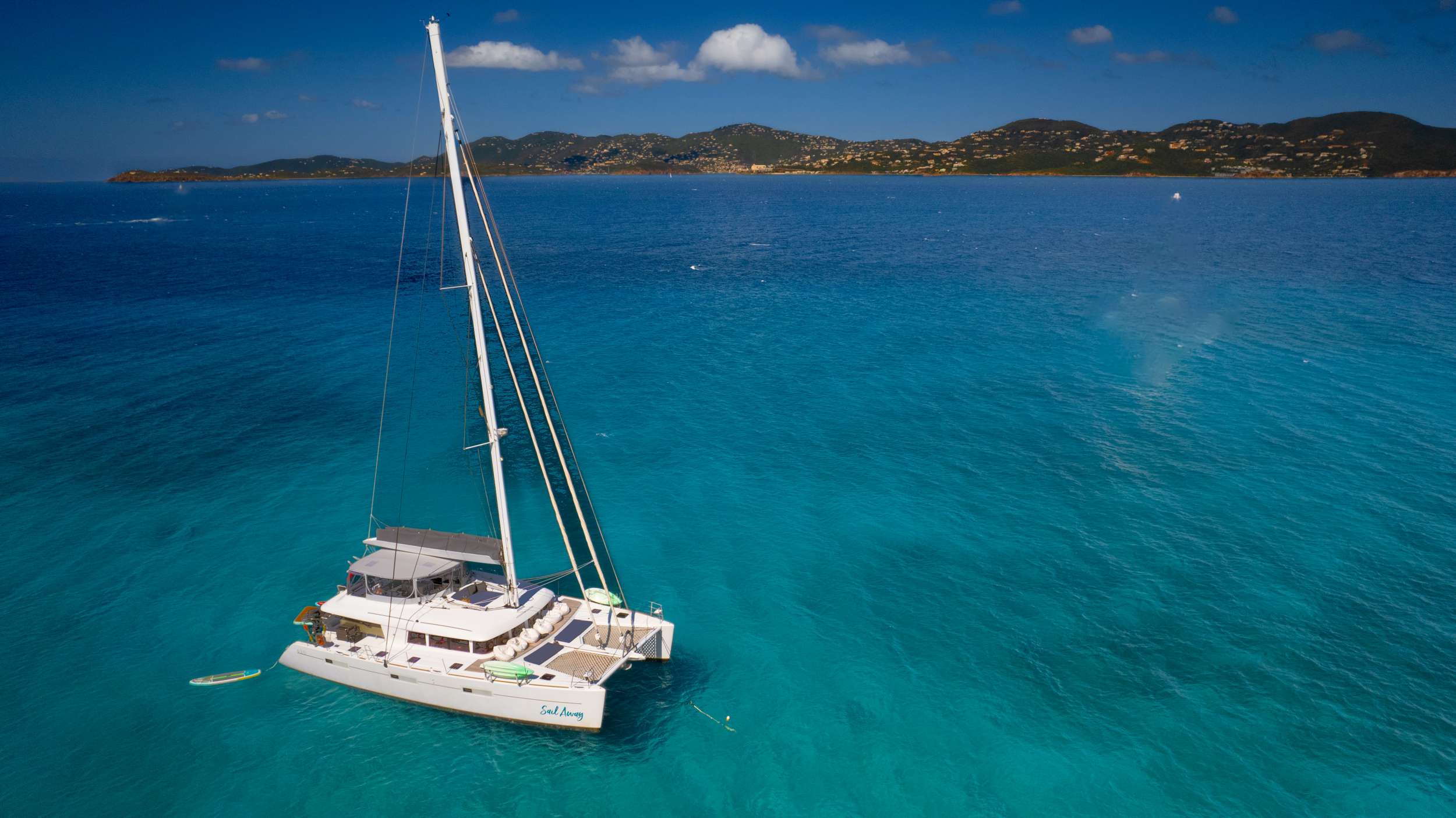 Sail Away Crewed Lagoon 620 Catamaran Charters Sailing the BVI