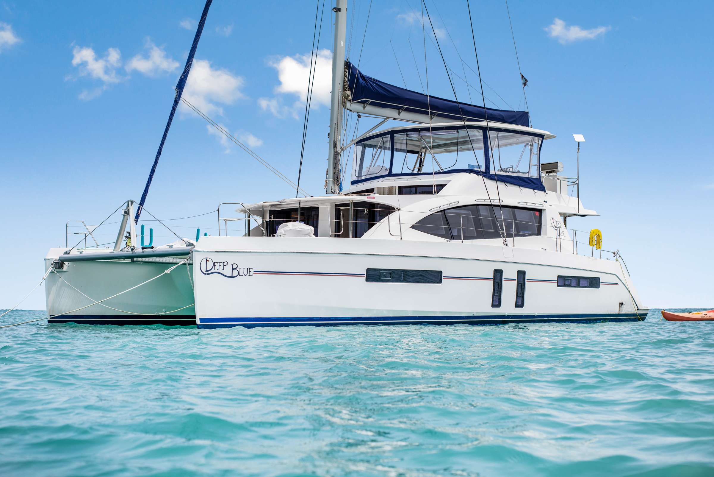 Deep Blue Crewed Leopard 58 Catamaran Charters Sailing the BVI