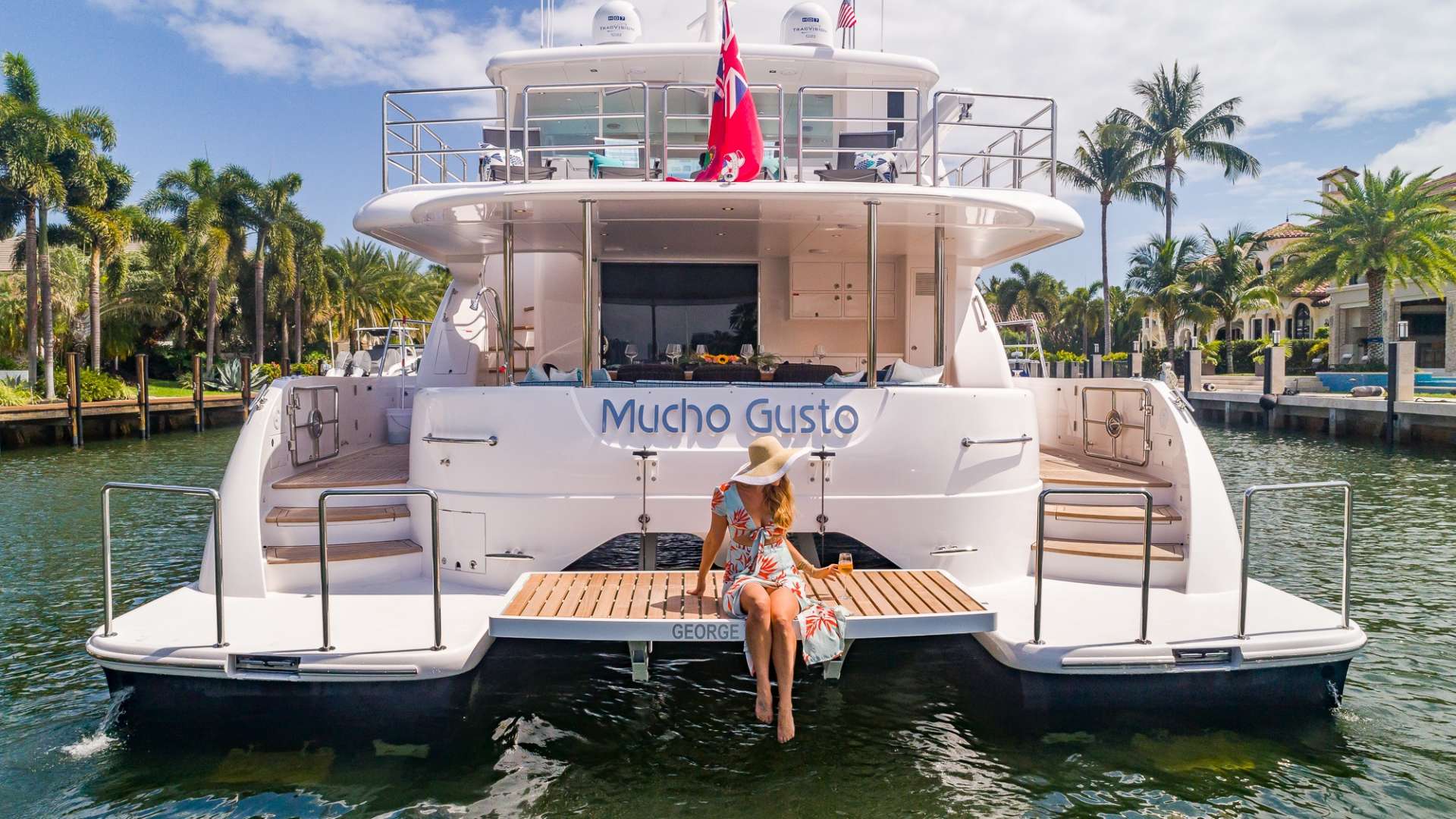 Mucho Gusto Crewed Horizon 65 Power Catamaran Discount Cruising the BVI