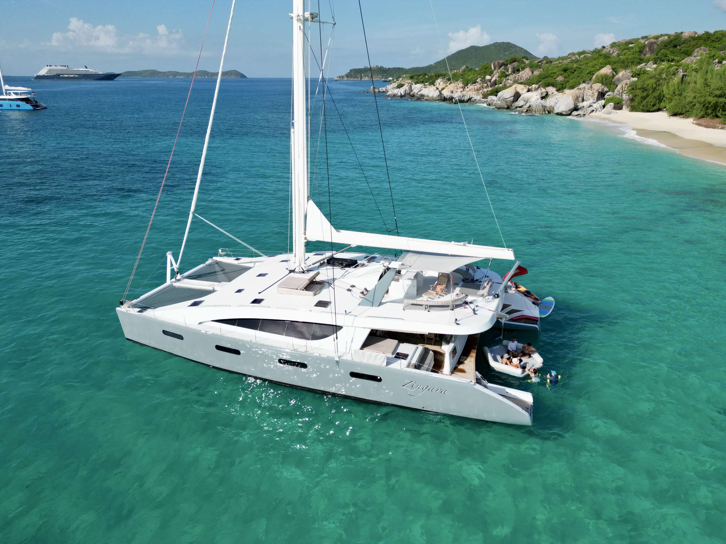 Zingara Crewed Catamaran Charters Sailing the BVI and Grenadines