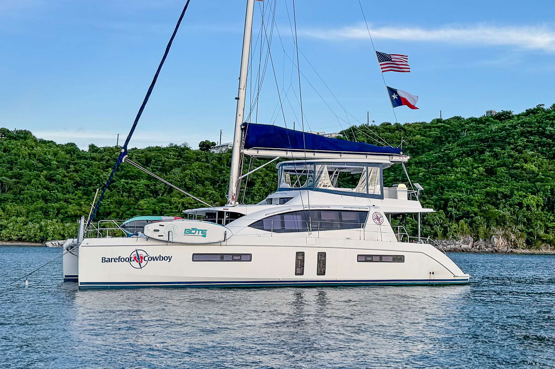 Barefoot Cowboy Crewed Leopard 58 Catamaran Charters Sailing the Virgin Islands