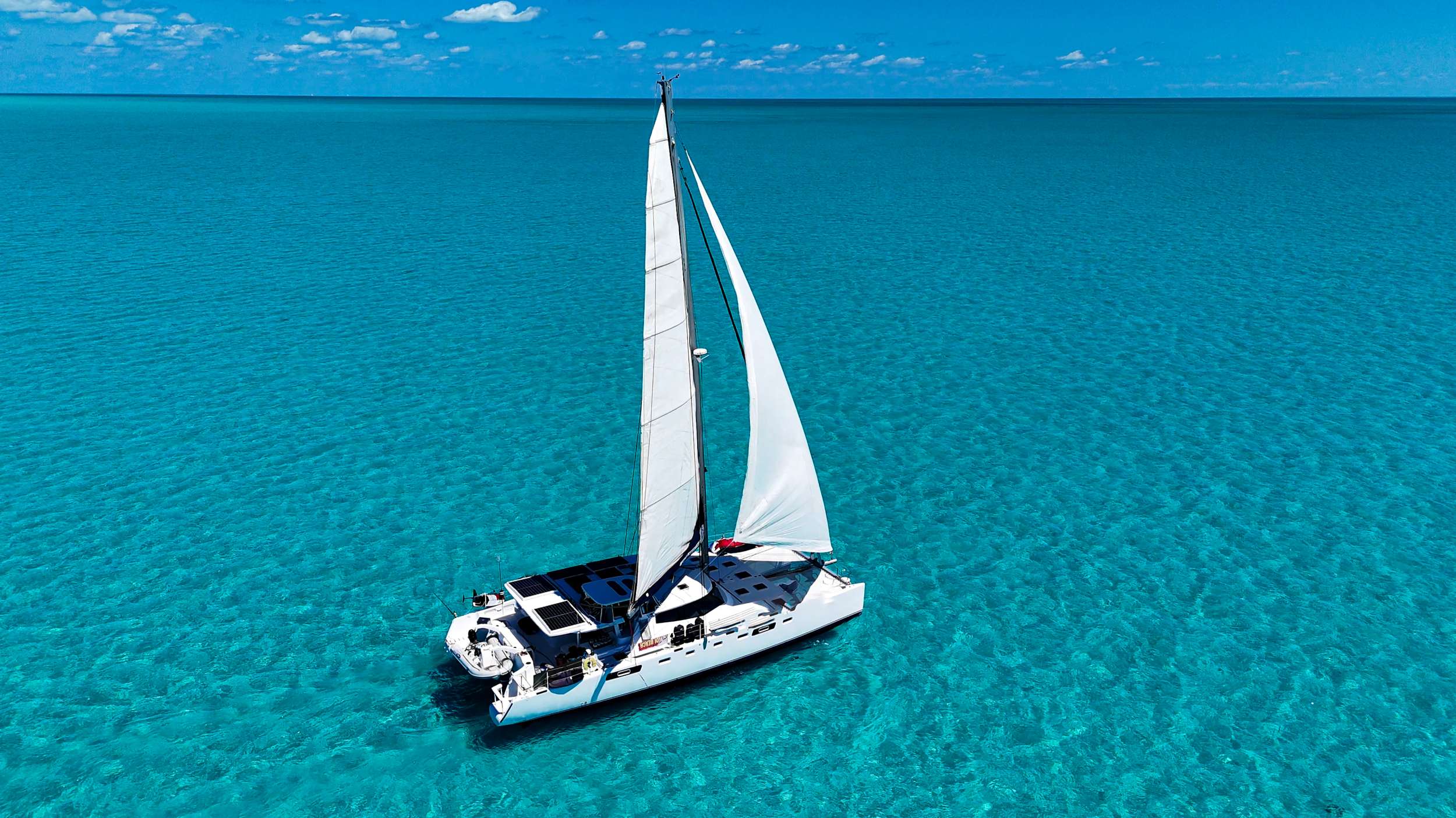 Awatea Crewed Balance Catamaran Charters Sailing the BVI