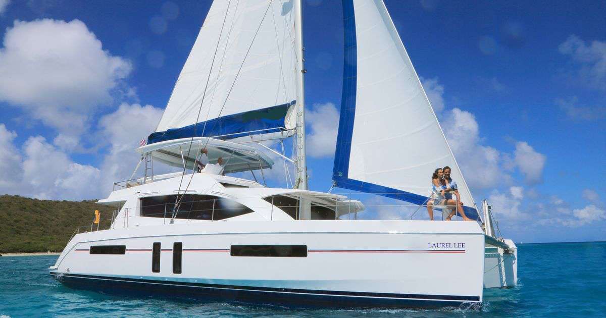 Laurel Lee Crewed Leopard 58 Catamaran Charter Sailing the BVI