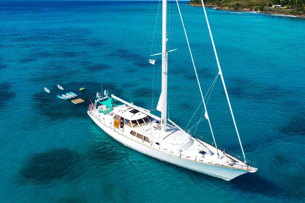 Crewed sailing charter in the Caribbean