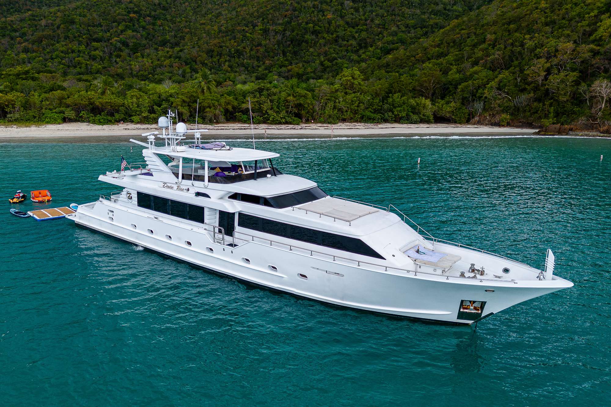 Denise Rose Broward 112 Luxury Inclusive Yacht Charter Cruising the Virgin Islands