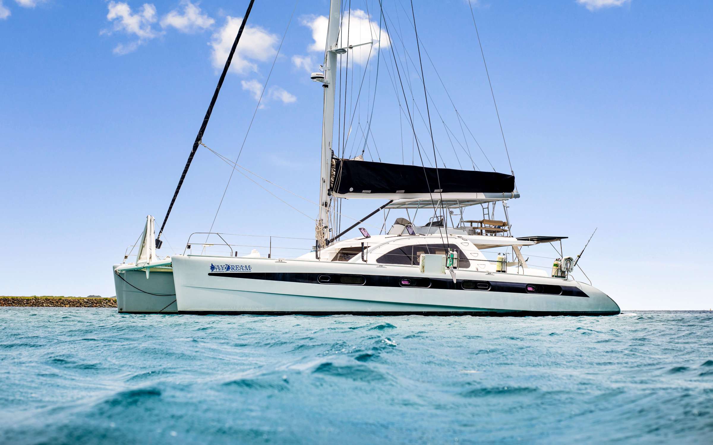 Daydream Crewed Leopard 62 Catamaran Charter Sailing St. Thomas.