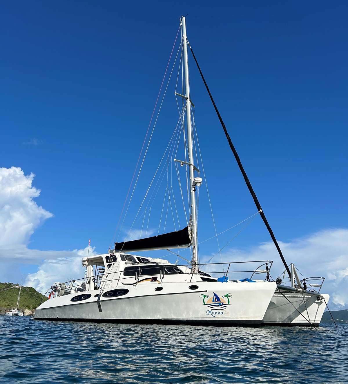 Manna Crewed Royal Cape Majestic 530 Catamaran Charters Sailing the BVI