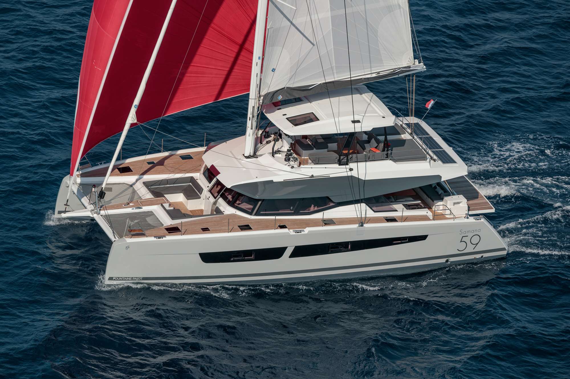 Krazy Kat Crewed Fountaine Pajot Samana 59 Catamaran Charters Sailing the BVI