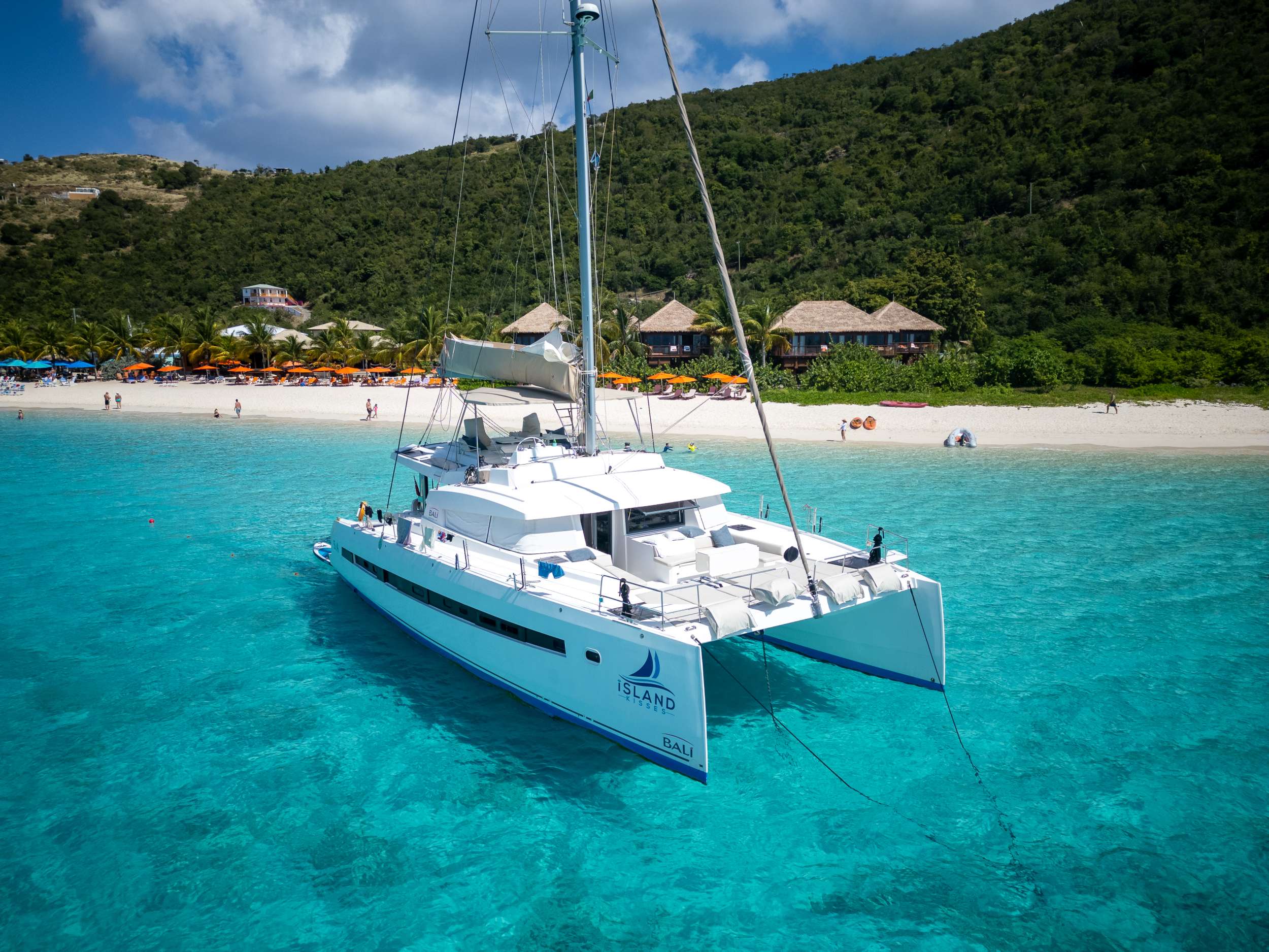 Island Kisses Crewed Bali 54 Catamaran Charters Sailing the BVI