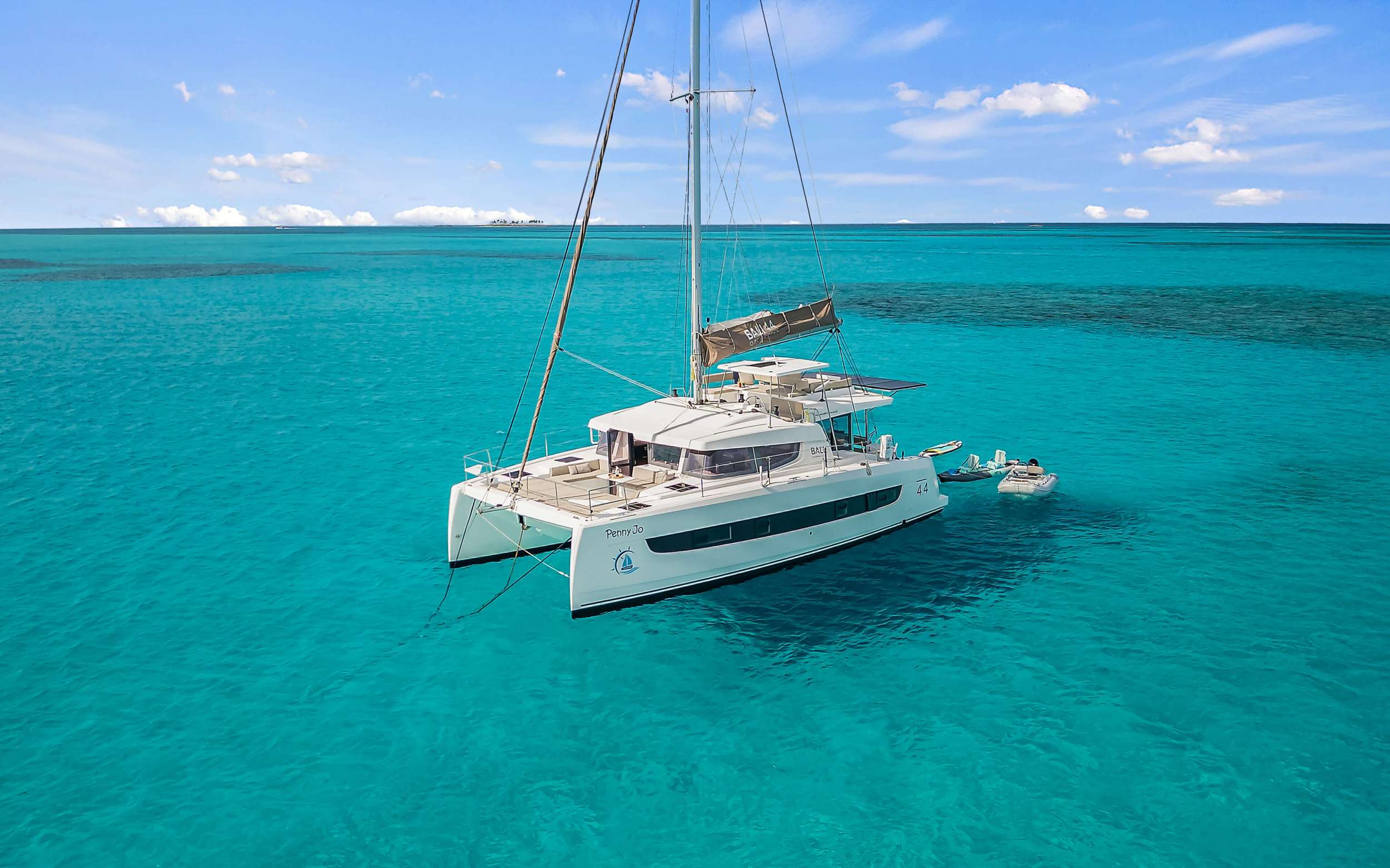 Penny Jo Crewed Bali 4.4 Catamaran Charters Sailing the Bahamas