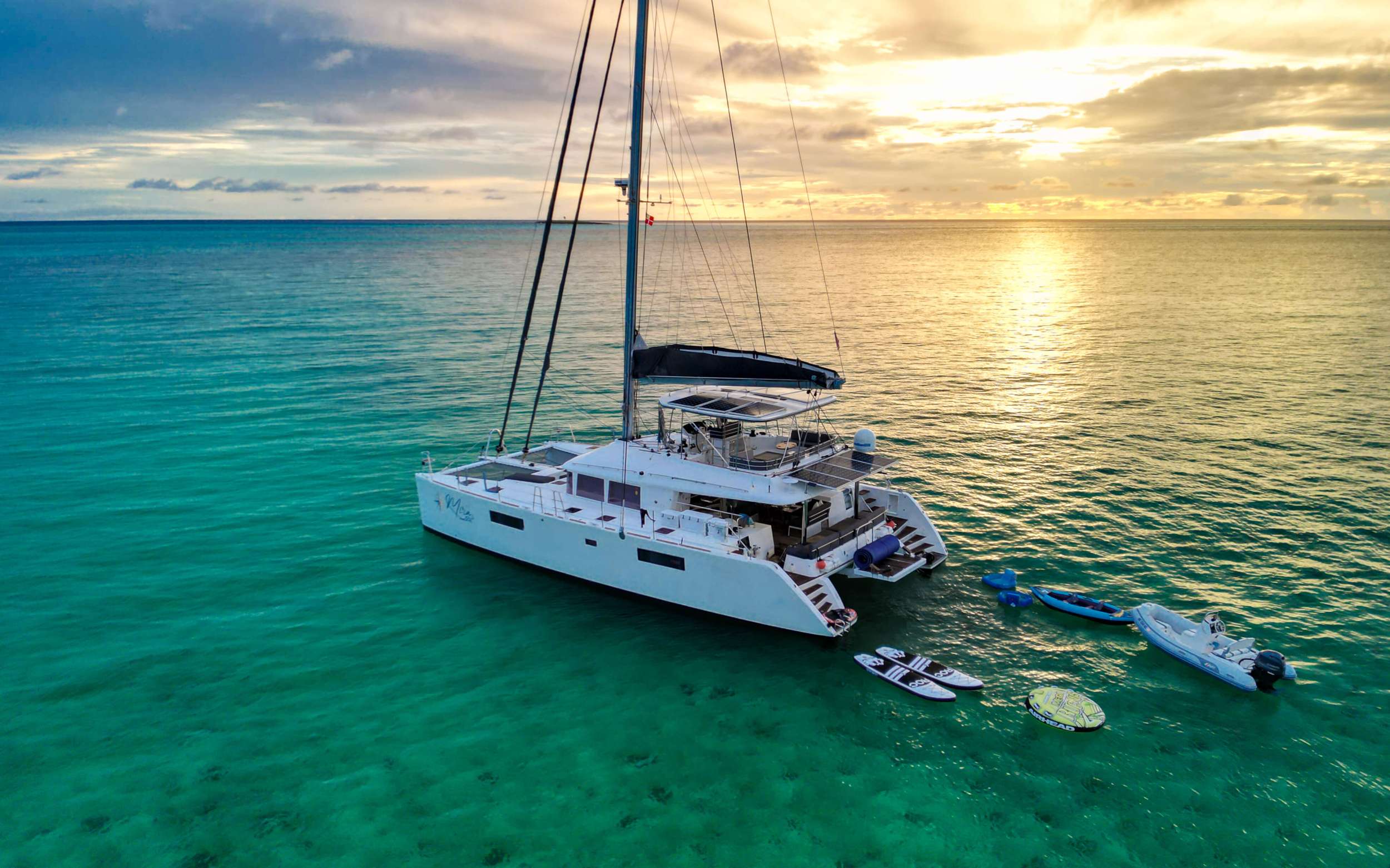 Mira Sol Crewed Lagoon 560 Catamaran Charters Sailing the BVI