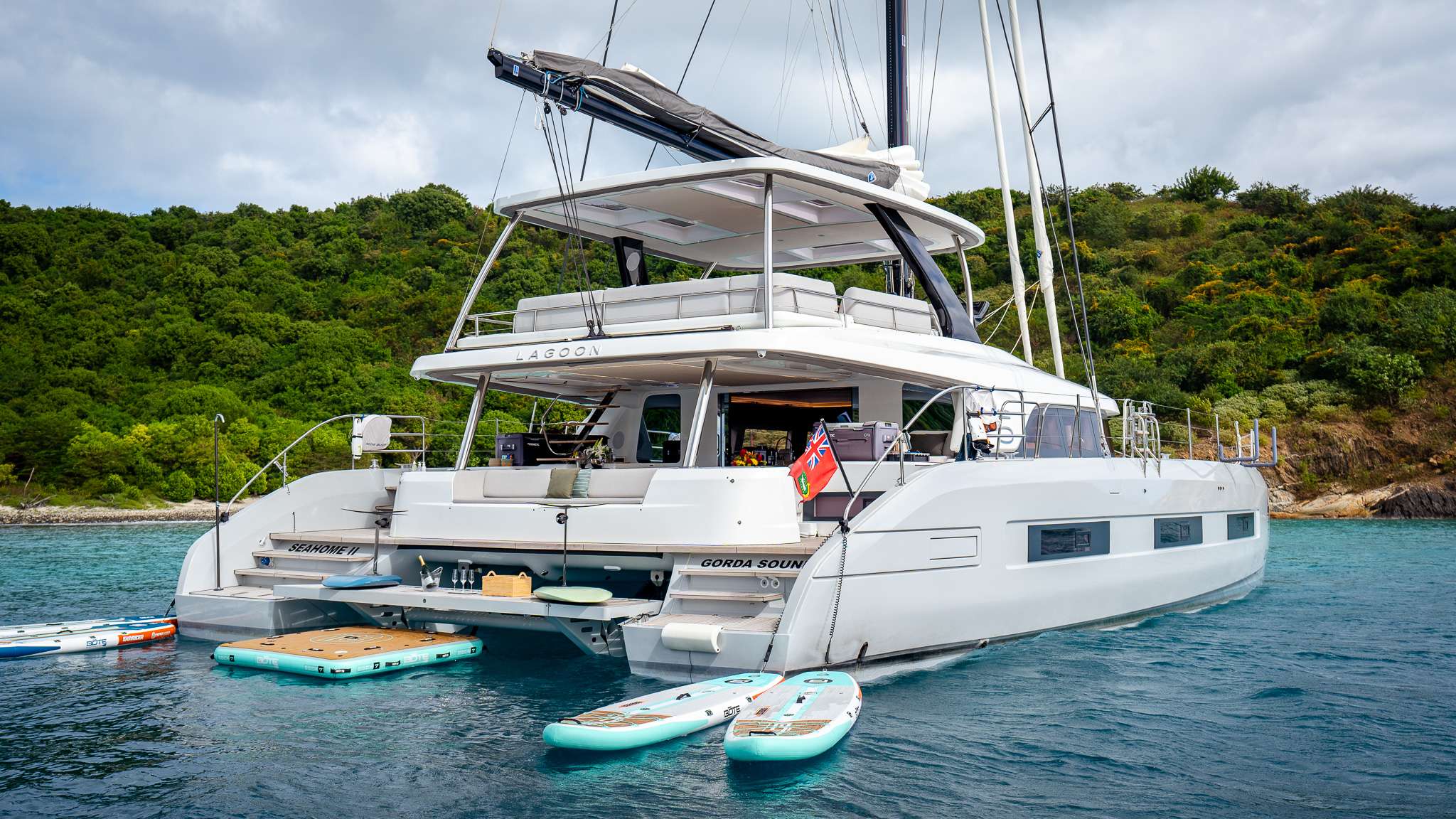 Seahome II Crewed Lagoon Sixty 5 Catamaran Charters Sailing the BVI