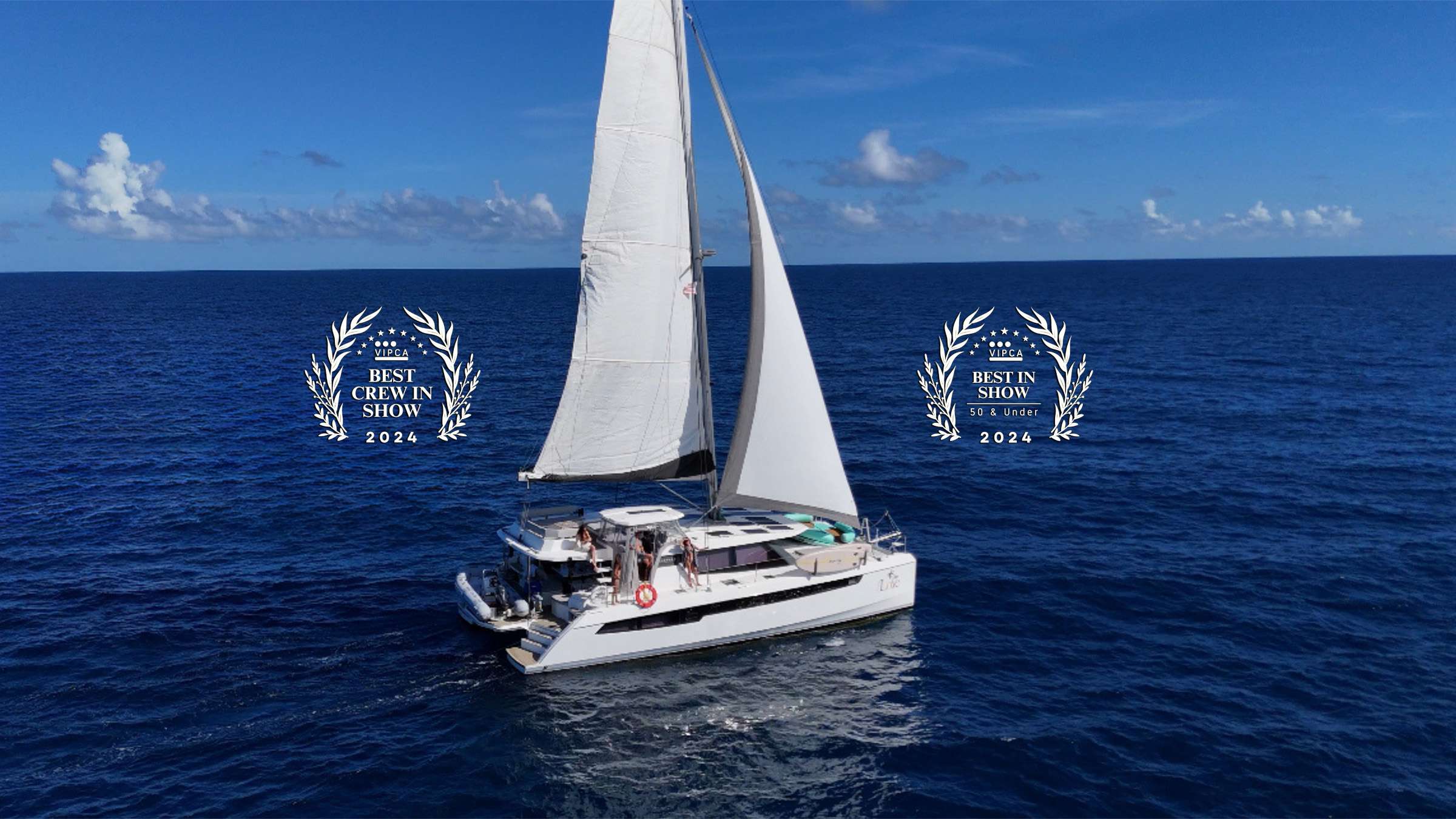 One Love Crewed Leopard 50 Catamaran Charter Sailing the Virgin Islands